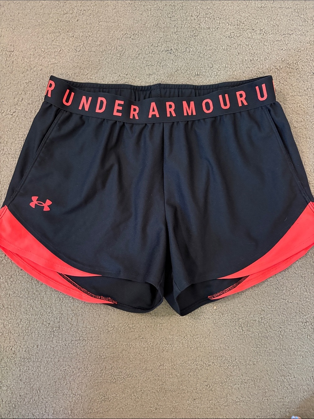 Under Armour Black & Coral Women’s Athletic Shorts
